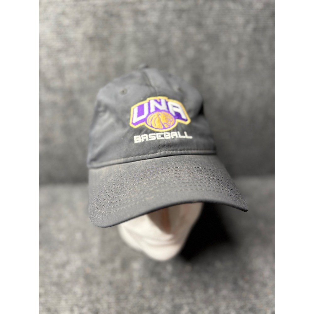 The Game UNA Baseball Hat Black Perforated Adjustable Strapback Cap Mens OSFM